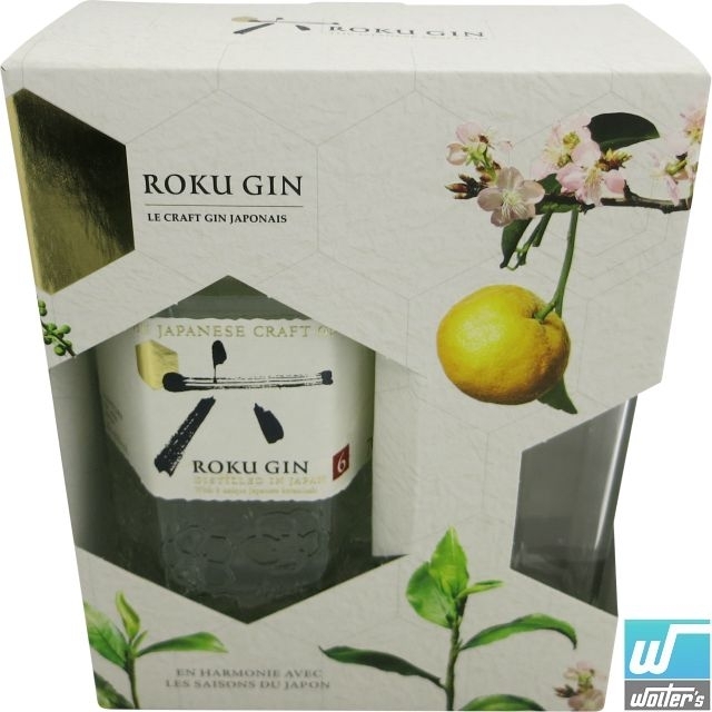 Roku Craft Gin 70cl + Glas
