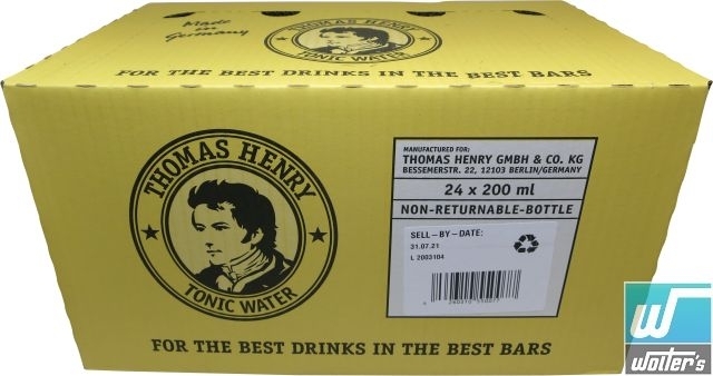 Thomas Henry Tonic Water 24x20cl Thomas Henry Tonic Water 24x20cl