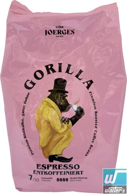 Gorilla Espresso Entkoffeiniert 1000g Bohnen