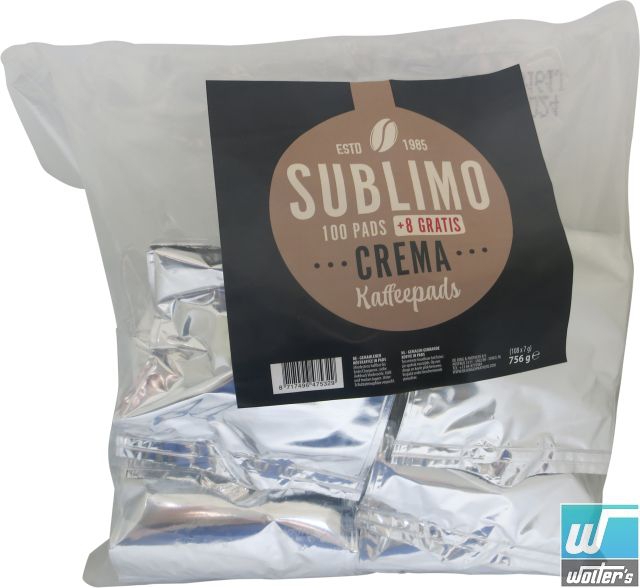 Sublimo Cafe Crema 108er Pads