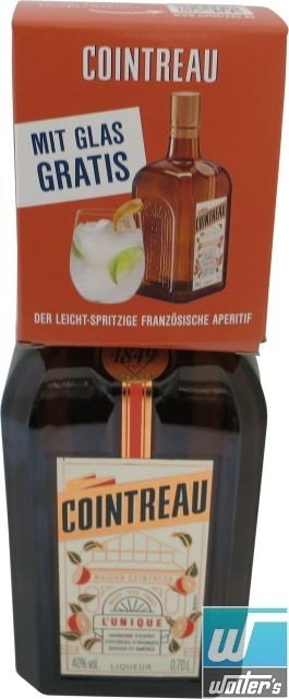 Cointreau 70cl + Glas Cointreau 70cl + Glas