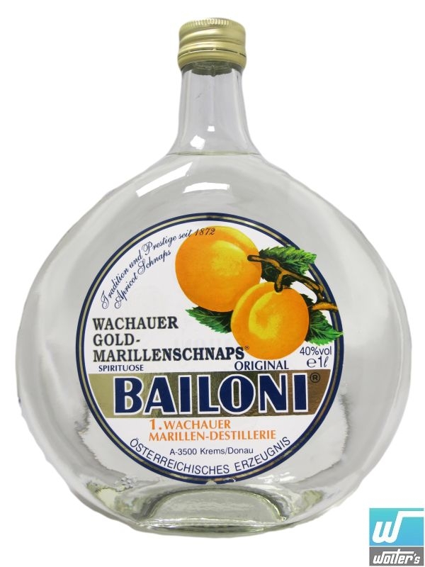 Bailoni Marillenschnaps 100 cl, 40% Vol.