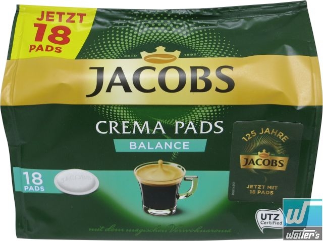 Jacobs Crema Balance Pads 18er 118g