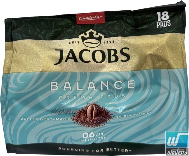 Jacobs Crema Balance Pads 18er 118g