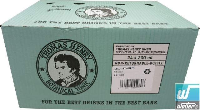 Thomas Henry Botanical Tonic 24 x 20cl Thomas Henry Botanical Tonic 24 x 20cl