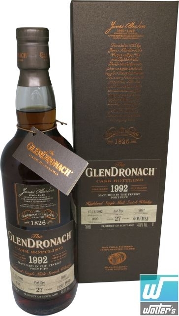 Glendronach 27y 1992 Cask No. 5897 Port Pipe 70cl