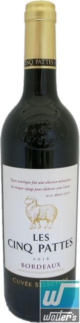 Bordeaux Les Cinq Pattes Rouge 75cl